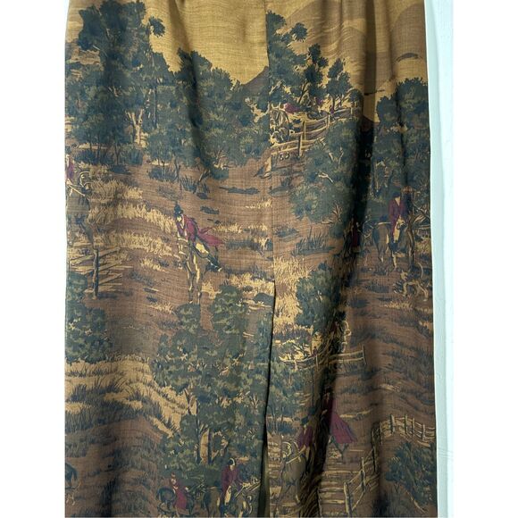 Talbots 100% wool Chablis horse western Equestrian Field fox hunters print 18 - Picture 8 of 12